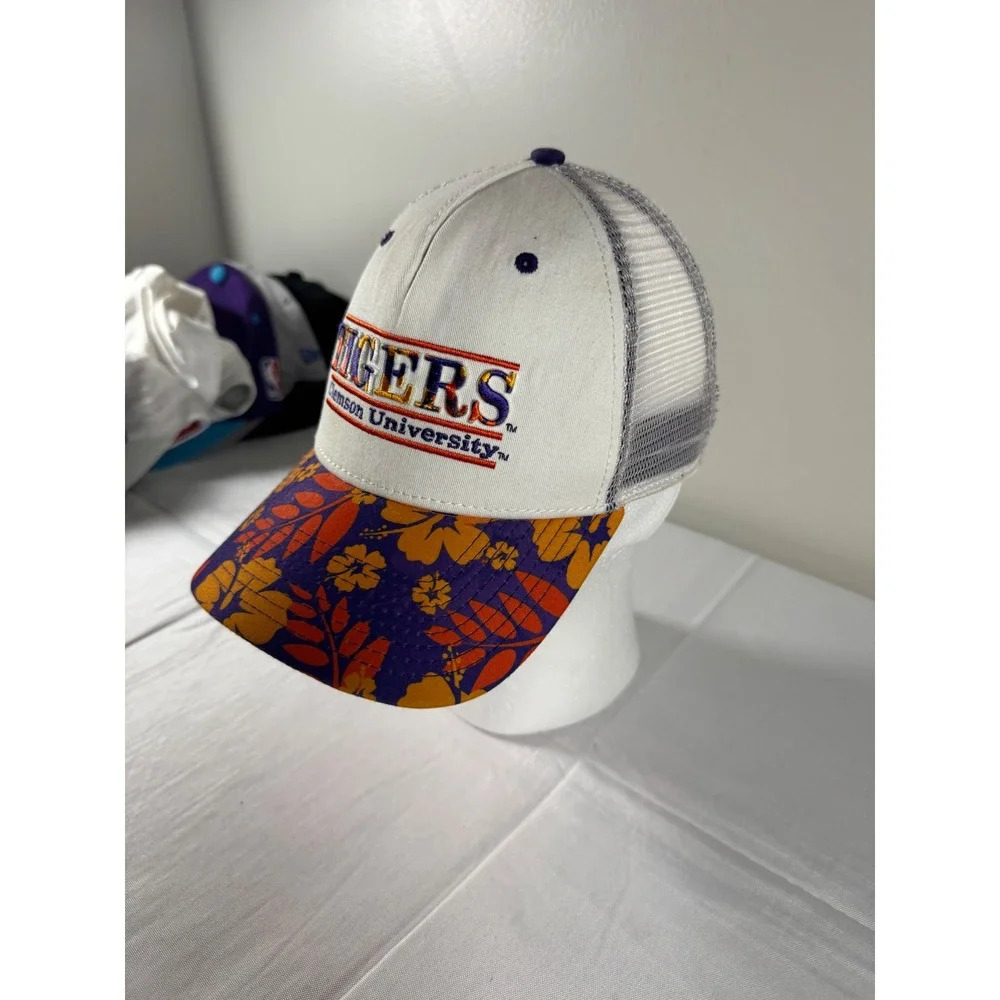 Vintage The Game Clemson University Tigers Floral Trucker Hat Snapback White